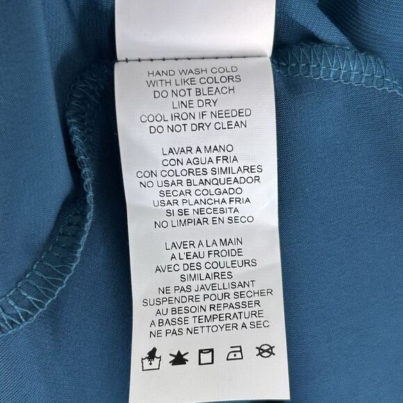 Tiana B. NWT Dress Sleeveless‎ Womens Medium Teal Lace Trim Knee Length - Picture 10 of 12